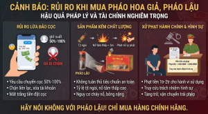 Những rủi ro khi mua pháo hoa giả, pháo lậu