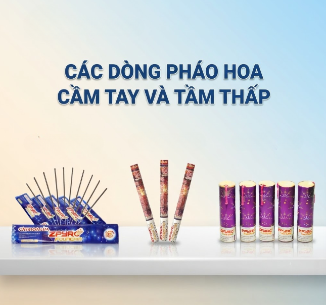 Các dòng pháo hoa cầm tay