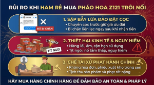 Rủi ro khi mua pháo hoa z121 trôi nổi