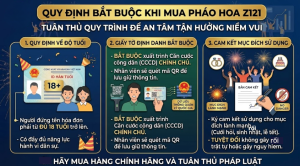 Quy định bắt buộc khi mua pháo hoa Z121