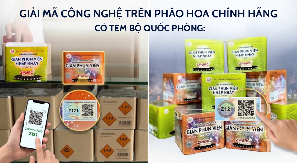 Giải Mã Công Nghệ Trên Pháo Hoa Chính Hãng Có Tem Z121 Bộ Quốc Phòng: Hướng Dẫn Kiểm Tra Chuẩn Xác Nhất
