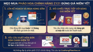 Mẹo mua pháo hoa đúng giá niêm yết 