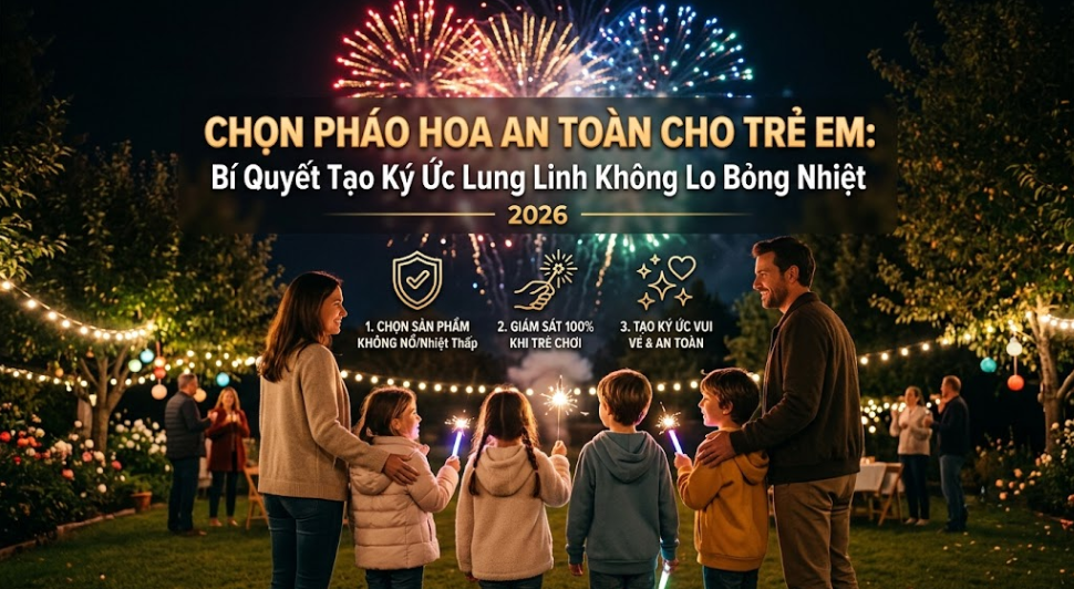 Chọn Pháo Hoa An Toàn Cho Trẻ Em: Bí Quyết Tạo Ký Ức Lung Linh Không Lo Bỏng Nhiệt 2026