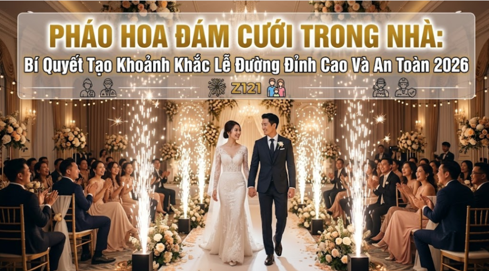 Pháo hoa đám cưới trong nhà