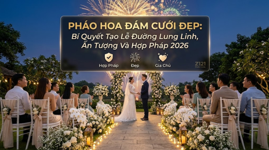Pháo hoa đám cưới đẹp