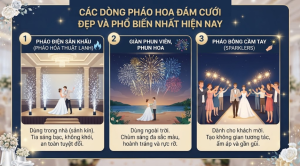 Các dòng pháo hoa đám cưới