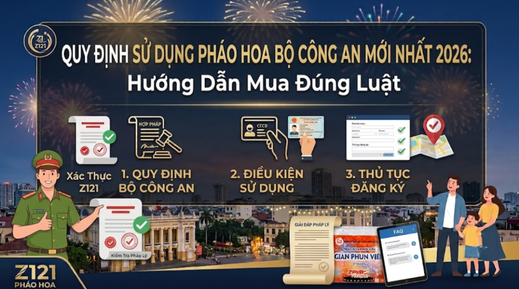 Quy định sử dụng pháo hoa Bộ Công an mới nhất